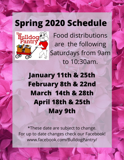 Spring 2020 Schedule